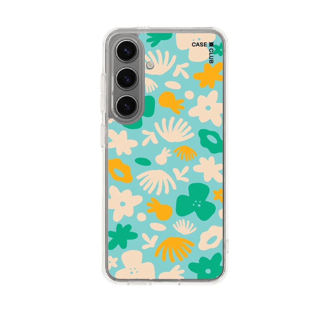 light blue flower pattern